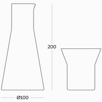 Carafe and water glass Ona drawing